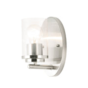 Corona 1 Light Wall Sconce in Satin Nickel