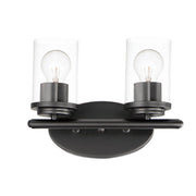 Corona 2 Light Bath Vanity Light in Black