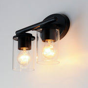 Corona 2 Light Bath Vanity Light in Black