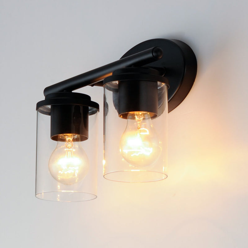 Corona 2 Light Bath Vanity Light in Black