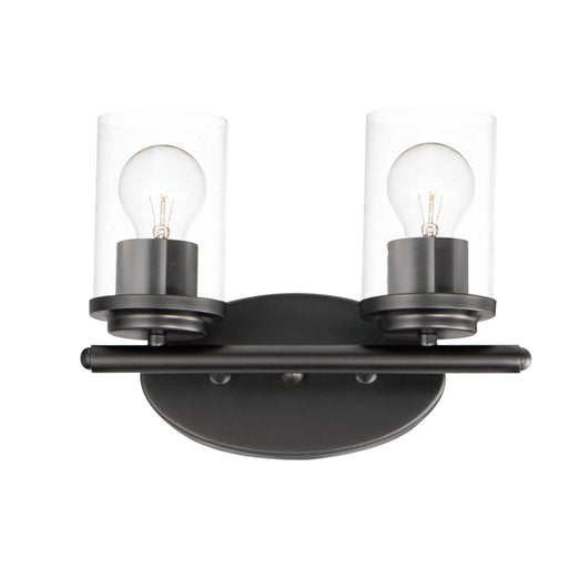 Corona 2 Light Bath Vanity Light in Black
