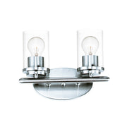 Corona 2 Light Bath Vanity Light in Polished Chrome