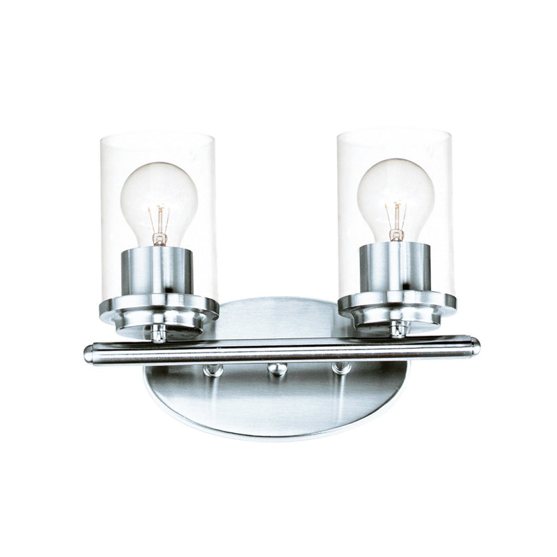 Corona 2 Light Bath Vanity Light in Polished Chrome