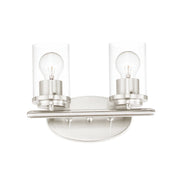 Corona 2 Light Bath Vanity Light in Satin Nickel