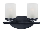 Corona 2 Light Bath Vanity Light in Black