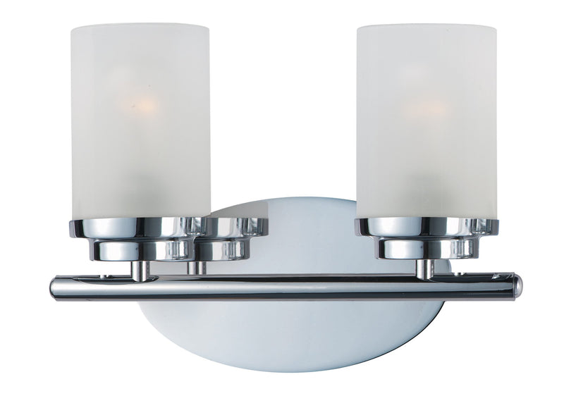 Corona 2 Light Bath Vanity Light in Polished Chrome