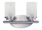 Corona 2 Light Bath Vanity Light in Satin Nickel