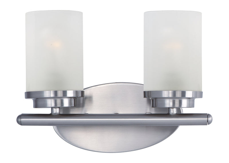 Corona 2 Light Bath Vanity Light in Satin Nickel