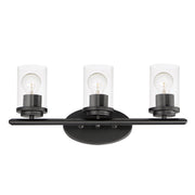 Corona 3 Light Bath Vanity Light in Black