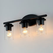 Corona 3 Light Bath Vanity Light in Black