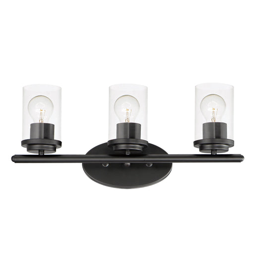 Corona 3 Light Bath Vanity Light in Black
