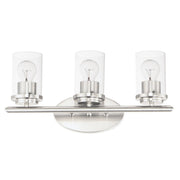 Corona 3 Light Bath Vanity Light in Satin Nickel