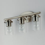 Corona 3 Light Bath Vanity Light in Satin Nickel