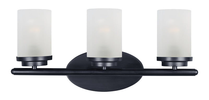 Corona 3 Light Bath Vanity Light in Black