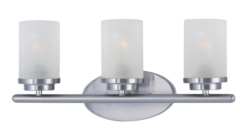 Corona 3 Light Bath Vanity Light in Satin Nickel