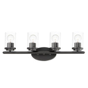 Corona 4 Light Bath Vanity Light in Black