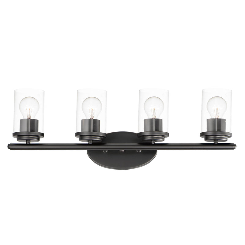 Corona 4 Light Bath Vanity Light in Black