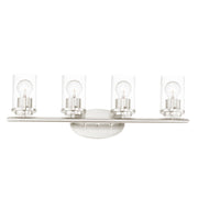 Corona 4 Light Bath Vanity Light in Satin Nickel