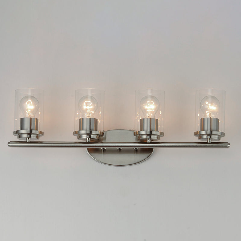 Corona 4 Light Bath Vanity Light in Satin Nickel