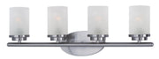 Corona 4 Light Bath Vanity Light in Satin Nickel