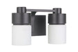 District Two Light Vanity in Flat Black