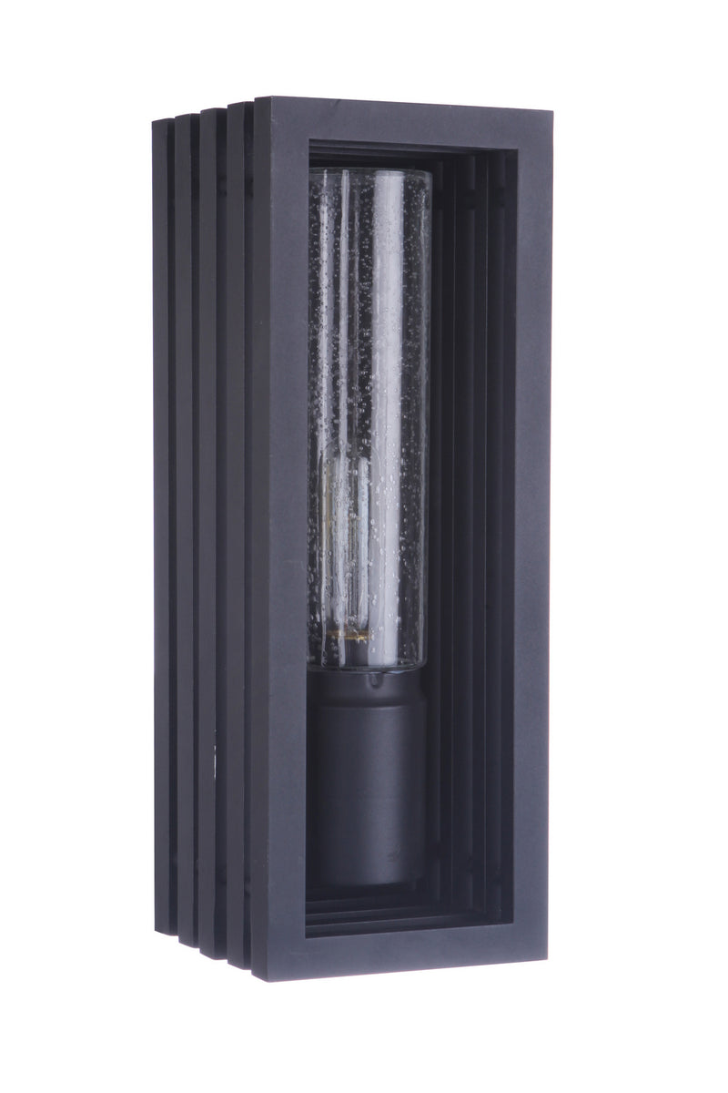 Carmel One Light Outdoor Lantern in Textured Matte Black