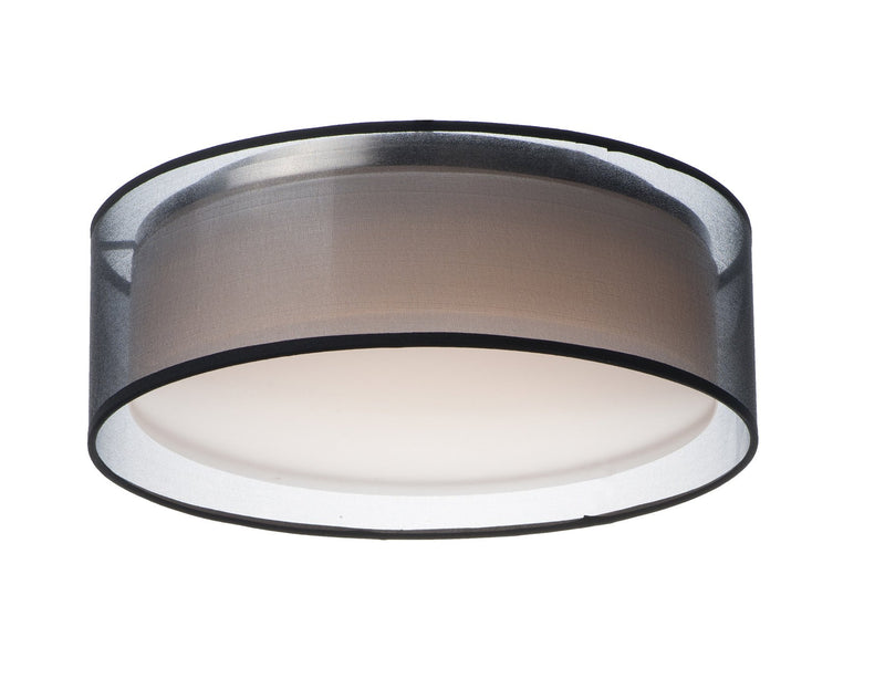 Prime 16" LED Flush Mount in Black Organza