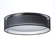 Prime 16" LED Flush Mount in Black Organza