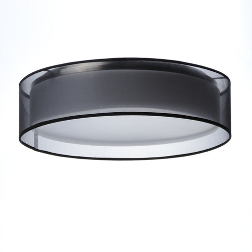 Prime 16" LED Flush Mount in Black Organza