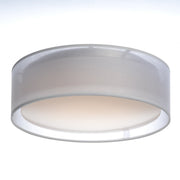 Prime 16" LED Flush Mount in White Organza
