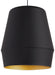 Allea One Light Pendant in Black/Gold