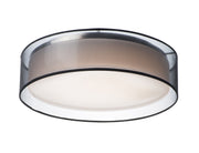 Prime 20" LED Flush Mount in Black Organza