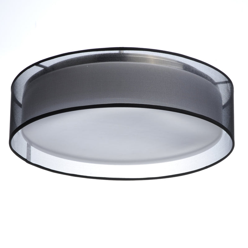 Prime 20" LED Flush Mount in Black Organza