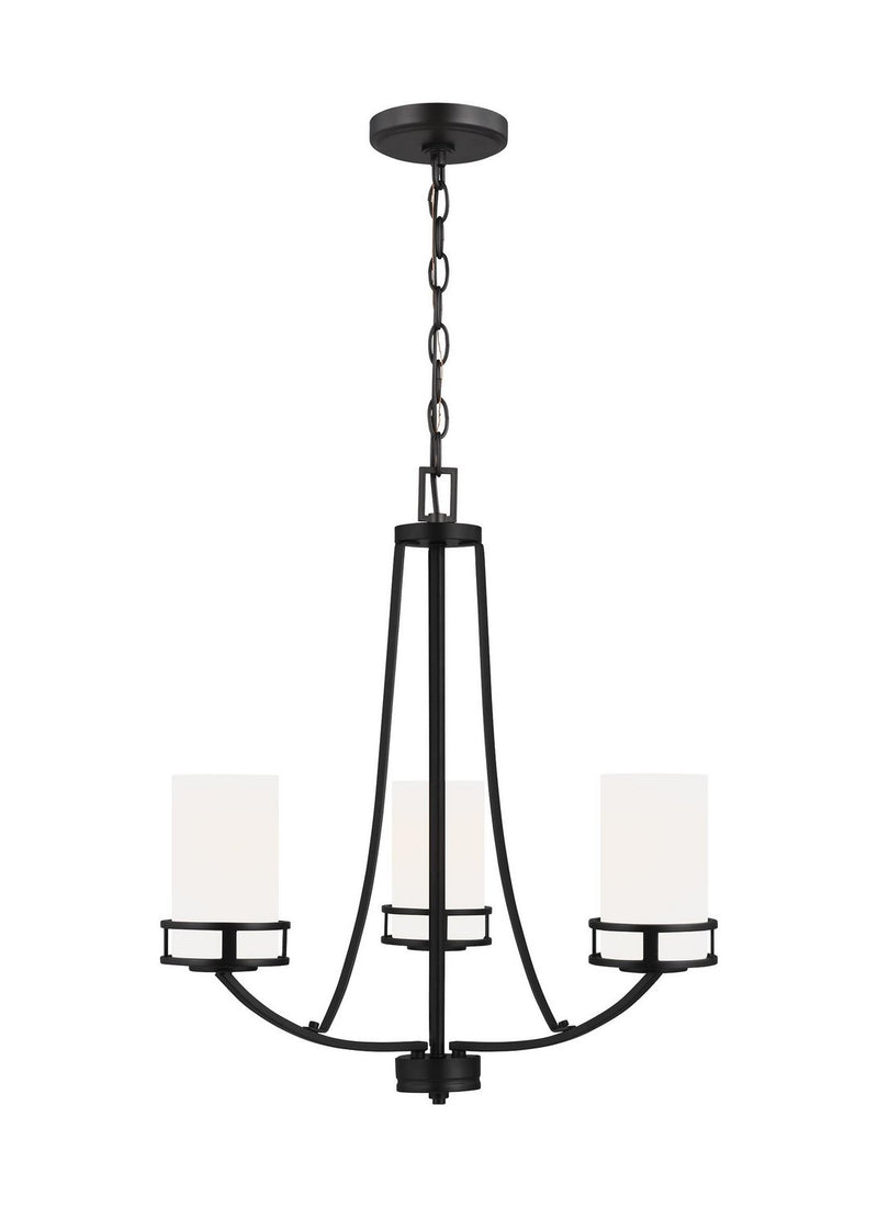 Robie 3-Light Chandelier in Midnight Black