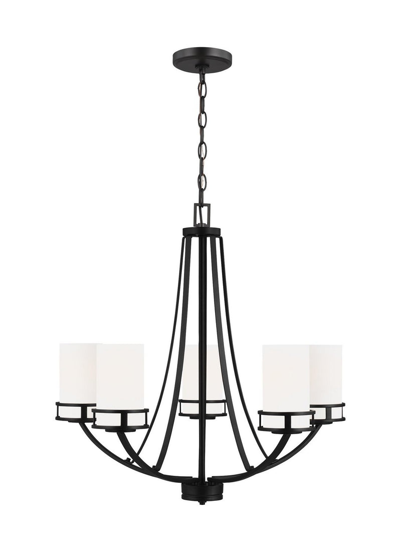 Robie 5-Light Chandelier in Midnight Black