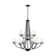 Robie 9-Light Chandelier in Midnight Black