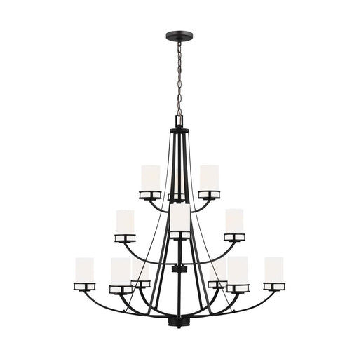 Robie 12-Light Chandelier in Midnight Black