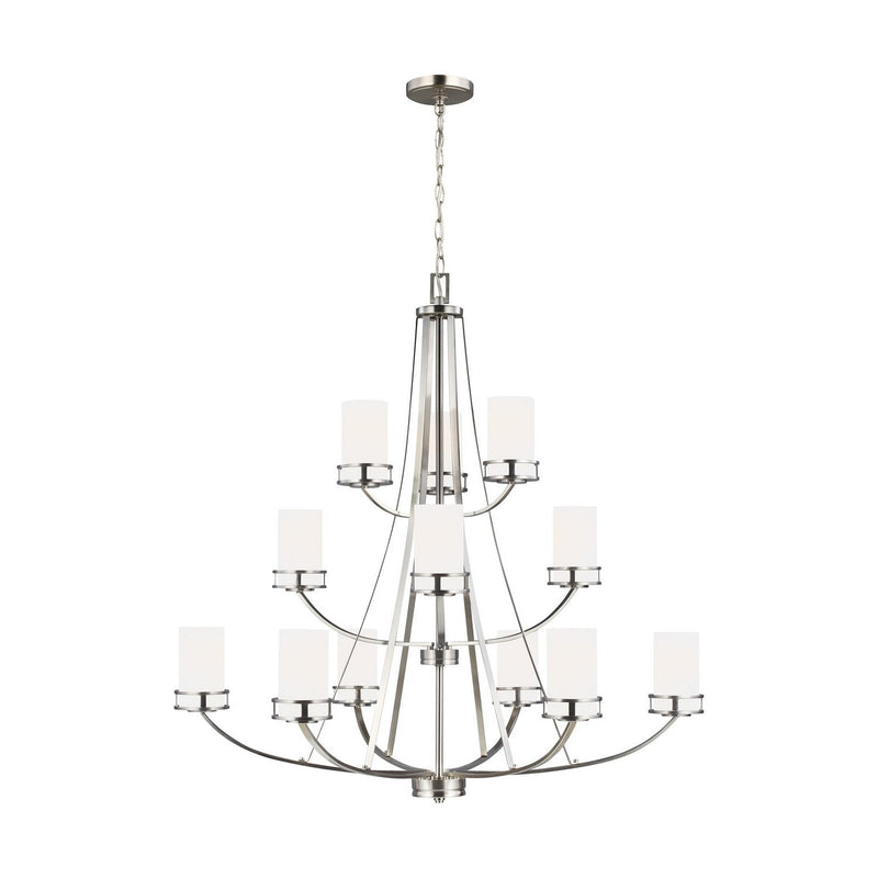 Robie 12-Light Chandelier in Brushed Nickel