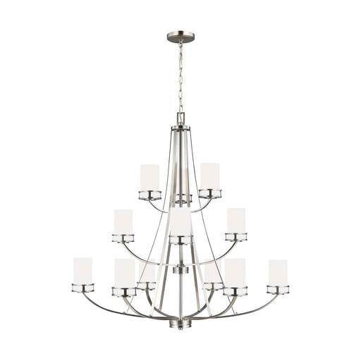 Robie 12-Light Chandelier in Brushed Nickel