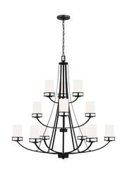 Robie 12-Light Chandelier in Midnight Black