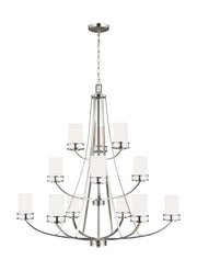 Robie 12-Light Chandelier in Brushed Nickel
