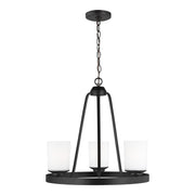 Kemal 3-Light Chandelier in Midnight Black