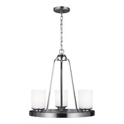 Kemal 3-Light Chandelier in Brushed Nickel