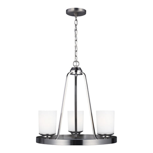 Kemal 3-Light Chandelier in Brushed Nickel