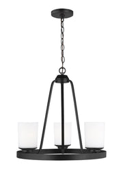 Kemal 3-Light Chandelier in Midnight Black
