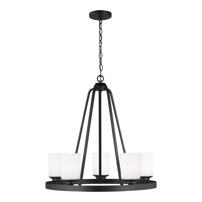 Kemal 5-Light Chandelier in Midnight Black