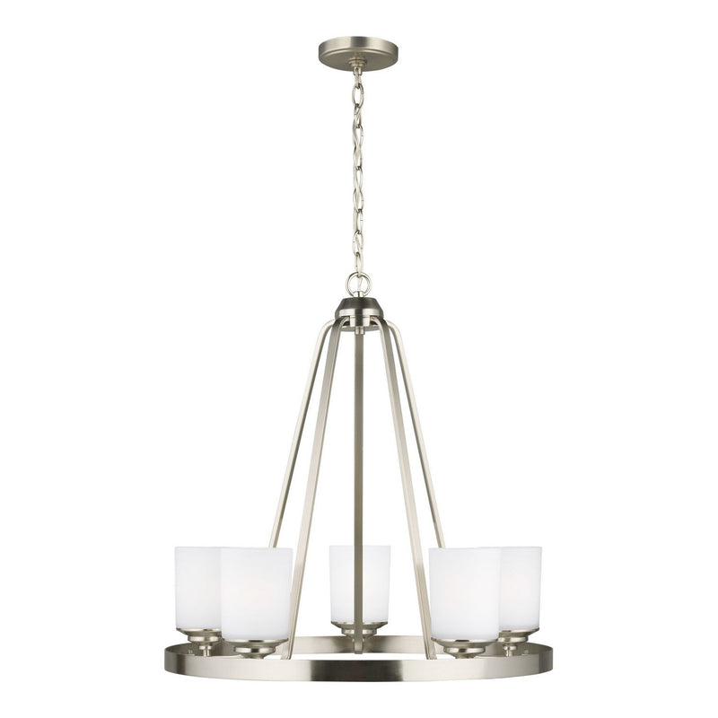 Kemal 5-Light Chandelier in Brushed Nickel