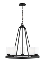 Kemal 5-Light Chandelier in Midnight Black