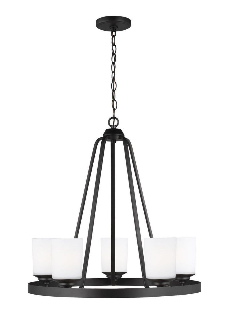 Kemal 5-Light Chandelier in Midnight Black