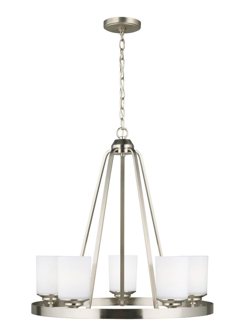 Kemal 5-Light Chandelier in Brushed Nickel
